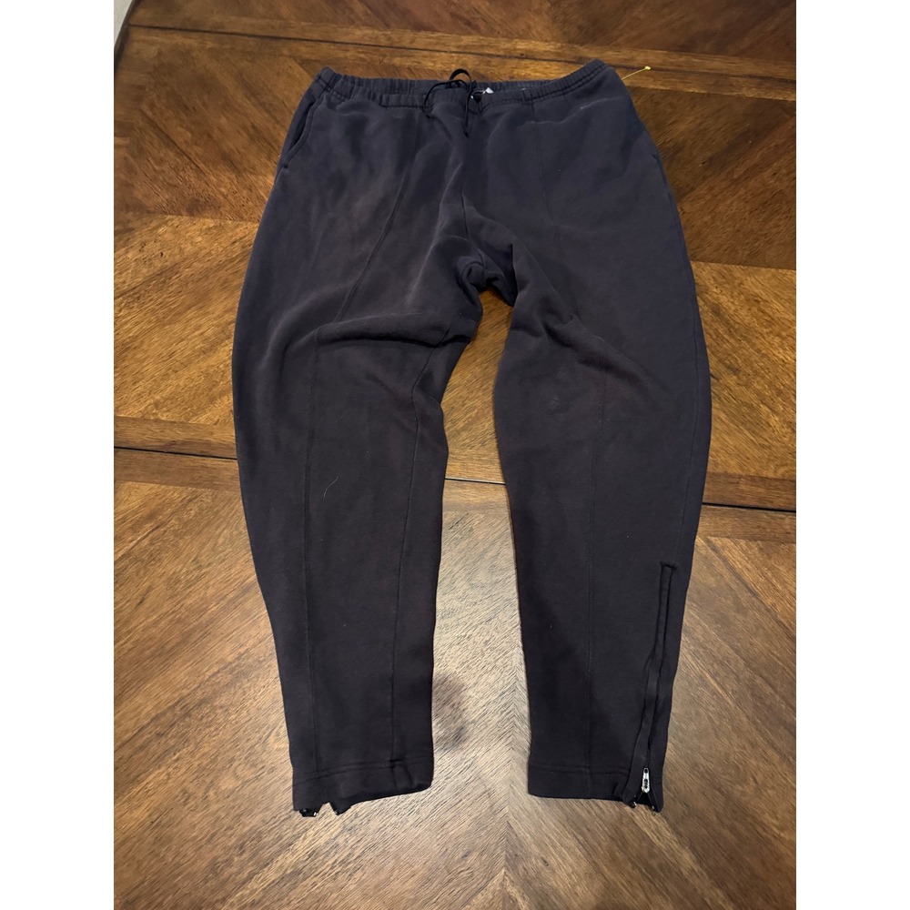 Nike Black Sweatpants Athletic Joggers Zip Ankle Men's Medium |Q1 - Picture 1 of 6